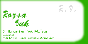 rozsa vuk business card
